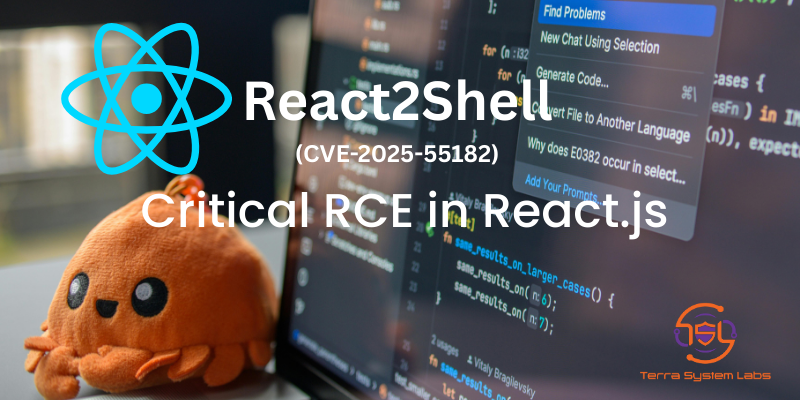 React2Shell RCE vulnerability affecting React and Next.js applications